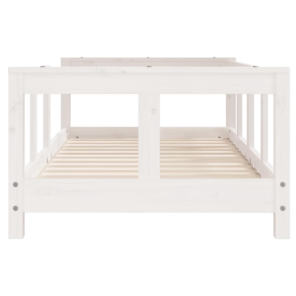 Kids Bed Frame White 70x140 cm Solid Wood Pine
